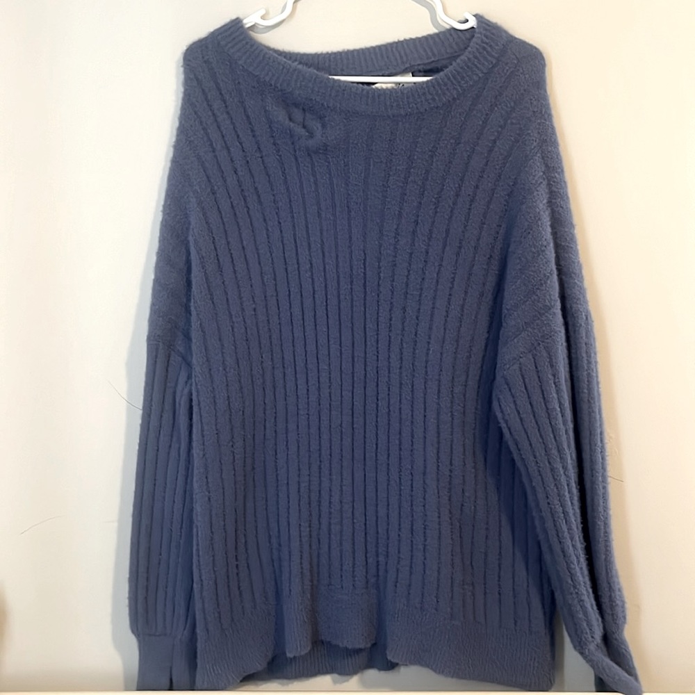 Aerie oversized fit navy blue cozy sweater